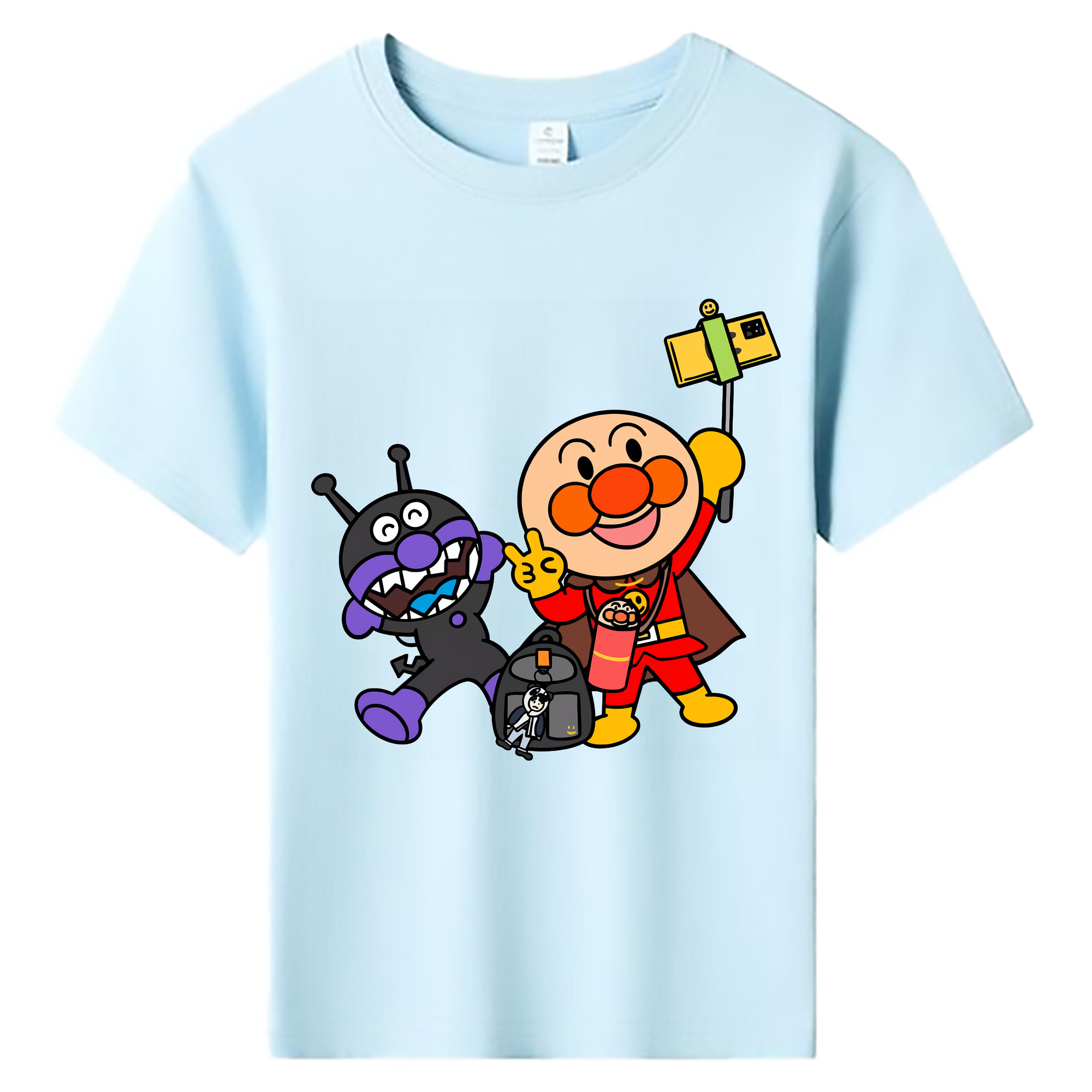 （画像用） アンパンマン Anpanman 綿100％キッズTシャツ（フロントプリント）